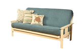 #6000 276 Coil Hinged Full-size Futon Mattress in Linen Aqua